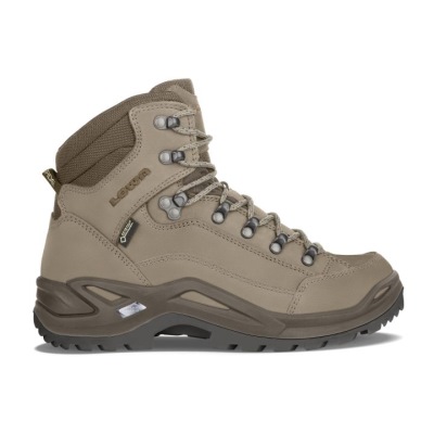 Férfi Túrabakancs - Lowa Renegade GTX Mid - Lowa Bakancs Khaki/Kávé | Hungary ISQTLU358